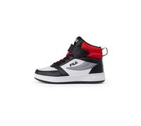 FILA REGA NF Mid Velcro Kids Basket, White-Black Red, 34 EU