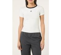FILA Montebeni Slim Logo Rib T-shirt Egret Taille: S | Chemises Outlet | Femme