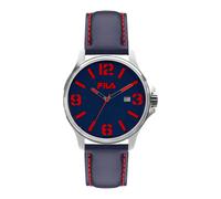 Fila - Montre Analogique en Cuir Bleu Filastyle - Homme - Accessoires - Bleu - Taille: ONE Size