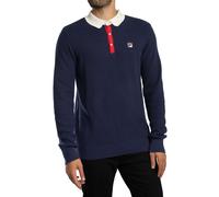 Fila Pour des hommes Polo à manches longues en tricot gaufré Nowell, Bleu