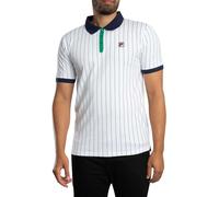 Fila Pour des hommes Polo classique à rayures vintage BB1, blanc