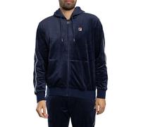 Fila Pour des hommes Sweat à capuche zippé en velours Italo, Bleu