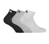 FILA Quarter Chaussettes Uni, 3 Paires - Chaussettes courtes, Sport, logo à la taille, uni, 35-46 Classic 35-38 (3-5 UK)
