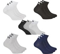 FILA Quarter Chaussettes Unie, 3 Paires - Chaussettes courtes, Sport, Logo à la taille, Unies, 35-46 Marine 39-42 (6-8 UK)