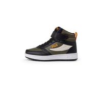 FILA REGA NF Mid Velcro Kids Basket, Olive Night-Black, 31 EU