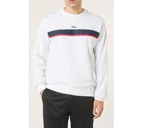 FILA Sagano Regular Taped Crewneck Sweatshirt Bright White Taille: XL | Pulls Outlet | Homme | Blanche