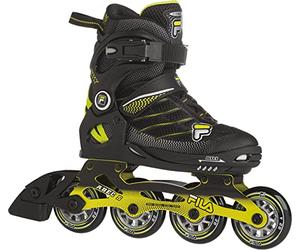 fila skates Roller Fila jr wizy alu Noir/Lime T32-35