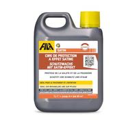FILA Surface Care Solutions, SATIN, Cire de Protection à Effet Satiné pour pierres naturelles non polies (calcaire, ardoise, etc.), grès rouge, clinker non émaillé, différents types de terre cuite, 1L