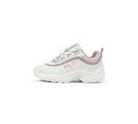 FILA Strada Logo Kids Basket, White Mauve Chalk Marshmallow, 28 EU