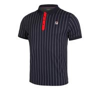 Fila Stripes Polo Hommes-Bleu Foncé,Rouge L