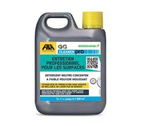 FILA Surface Care Solutions, CLEANER PRO, Détergent Professionnel Concentré pour Sols avec un pH Neutre, Jusqu'à 40 Lavages, 1L