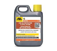 FILA Surface Care Solutions, SATIN, Cire de Protection à Effet Satiné pour pierres naturelles non polies (calcaire, ardoise, etc.), grès rouge, clinker non émaillé, différents types de terre cuite, 1L
