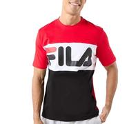 FILA T-Shirt Rouge/Noir Homme Flat Matte