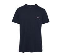 FILA Tee Shirt Homme 100% Coton, T-Shirt Homme Regular Fit, Manches Courtes, Taille XL - Bleu Marine