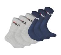 Fila Unisexe Chaussettes, 6er Paquet - Crew Éponge, Tennis, Sport (2x 3 Paire)