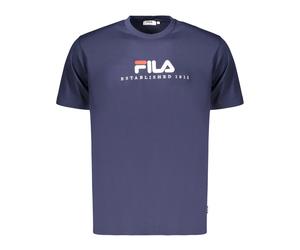 Fila - Valsera Regular Logo T-shirt - Homme - Tops - Bleu - Taille: 2XL
