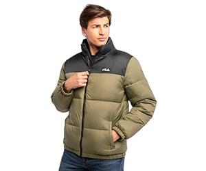 Fila Veste Soller Puff pour homme, Noir olive brûlé, XXL