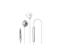filaire écouteur dans l'oreille casque avec micro stéréo basse son 3. 5mm jack écouteurs argent + yokuli boîte de rangement bleu