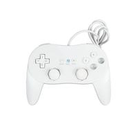 Filaire manette Gamepad Controller PRO pour Nintendo Wii Classic - blanc