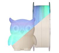 Filament 3D ANTINSKY PLA Luminescent 1.75mm, Couleur White Rainbow (Arc-en-Ciel Blanc), Brille dans le Noir, Précision +/- 0.02 mm, Bobine de 1kg, Compatible avec la plupart des imprimantes 3D FDM