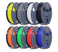 Filament 3D - AUTREMENT - PL 1,75 mm - Multicolore - 8x250 g (2 kg) - Résistant et vibrant
