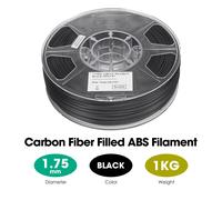 Filament Abs 1.75Mm, Abs-Cf Filament Abs Chargé De Fibre De Carbone, Bobine De 1Kg (2.2 Lbs) Matériaux D'Impression 3D Pour Imprimantes 3D Fdm,Noir[PLA9181909]