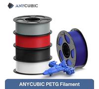 Filament ANYCUBIC PETG pour imprimante 3D, 1 kg/rouleau, multicolore, 1,75 mm, plastique, impression 3D pour Kobra 3 Combo S1C pour imprimante 3D 1KG Texture Grey