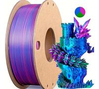 Filament de soie PLA tricolore 250 g par rouleau de poids net, adapté aux imprimantes 3D FDM, matériau d'impression 3D PLA en soie de 1,75 mm. Rose Dark Blue