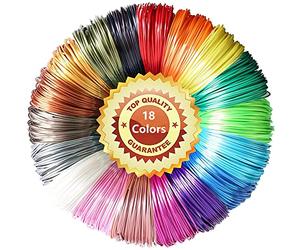 Filament De Stylo D’impression 3D PLA, 18 Couleurs, 5M Chacun, 90M Total - LELYFIT Filament PLA 3D 1,75 mm, Compatible Avec La Plupart Des 3D Equipements D’impression (18 Couleurs)