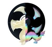Filament dégradé brillant pour impression 3D - Bobine de filament soyeux de couleurs variables | Matériau luminescent pour imprimantes 3D, parfait pour la modélisation artistique et les projets de