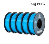 Filament d'impression 3D GeeTech 5KG PETG 1,75 mm haute précision, faible déformation, bobine grande capacité, compatible avec les imprimantes 3D FDM Bleu