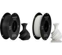 filament d'impression 3D, surface mate, retrait facile du support, noir et blanc