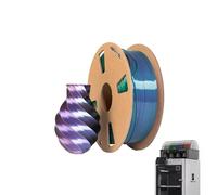 Filament D'impression 3D Tricolore - Bobine PLA De 1,75 Mm, Pack De Filaments Portables | Nuances D'or Rouge Bleu Vert Cuivre Violet, Haute Précision +/-0,03 Cm, Lit Chauffant 60-70 °C, Fournitures De