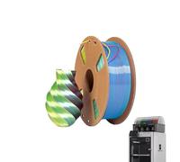 Filament D'impression 3D Tricolore - Bobine PLA De 1,75 Mm, Pack De Filaments Portables | Nuances D'or Rouge Bleu Vert Cuivre Violet, Haute Précision +/-0,03 Cm, Lit Chauffant 60-70 °C, Fournitures De