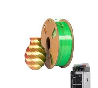 Filament D'impression 3D Tricolore - Bobine PLA De 1,75 Mm, Pack De Filaments Portables | Nuances D'or Rouge Bleu Vert Cuivre Violet, Haute Précision +/-0,03 Cm, Lit Chauffant 60-70 °C, Fournitures De