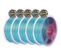Filament d'imprimante 3D, couleur quadruple, finition brillante, RDYLGNBK 5Rolls