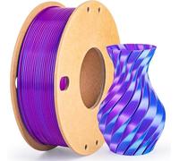 Filament D'imprimante 3D, Filament D'impression Brillant En Soie PLA Double/tricolore 1.75mm, Convient À La Plupart Des Imprimantes 3D FDM(250gPurpleSkyBlue)