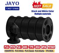 Filament d'imprimante 3D JAYO PLA/PETG/PLA Plus/ABS/PLA Mat/PLA Classique/TPU/PETGCF/ASA, 5 rouleaux/ensemble, 1,75 mm, matériaux d'impression 3D PLA PLUS(N) 5WHITE