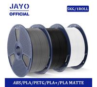 Filament d'imprimante 3D JAYO PLA / PLA Mat / ABS / PETG / PLA Plus, 5 kg/rouleau, 1,75 mm, bobine de filament 3D de grande taille, filament soigneusement enroulé PLA Black 5KG