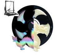 Filament d'imprimante - Glow in the Dark Filament - lumineux soigneusement blessé | PLA haute précision Plool Multicolor Glowing | 330m d'impression 3D bobine de soie pour la maison, le bureau, les
