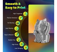 Filament En Soie Brillante Pour Imprimante 3D, 1,75 Mm, Surface Lisse Et Soyeuse, Filament D'Impression 3D Brillant Sans Obstruction, Bobine De 1 Kg ± 0,02 Mm, Soie Argentée[PLA9183726]