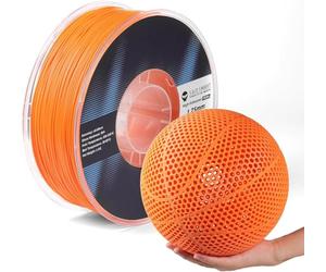 Filament flexible SainSmart PEBA 90A à rebond élevé, 1 kg, Super TPU avec rebond élevé de 78%, 20% plus léger et impression deux fois plus rapide, résistance à base de nylon, 1,75 mm, orange