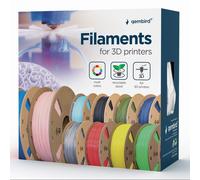 Filament Gembird 3DP-PL 1.75-02-GR PLA Gris 1.75mm 1kg, Point de fusion 195-235°C, Résistance à la flexion 72 MPa, Impact 12kJ/m², RoHS