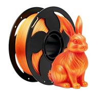 Filament Impression 3D - Consommable Bicolore 250g | Bobine PP Multicolore Effet Soie 14,5x4cm Extrusion Fluide Matériau Créatif | École Bureau Entreprise Maison 1 Pièce