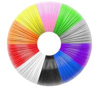 Filament PCL Stylo 3D, 10 Couleurs 1,75MM Recharge 3D Pen Filament pour Imprimante 3D à Basse Température, 50 M