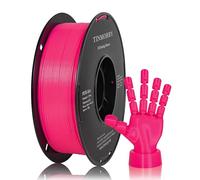 Filament PETG 1.75mm, TINMORRY Rapide PETG-Eco Filament d'impression 3D, Compatible avec la plupart des imprimantes 3D FDM, 1 KG 1 bobine, Fluorescent Rosé Rouge