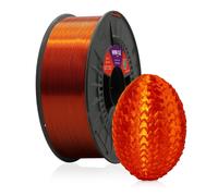 Filament PETG Cristal 1.75mm Orange Ambré pour Impression 3D, Bobine PETG 300g, Filament Imprimante 3D, Matériaux d'impression 3D, Précision Dimensionnelle +/- 0.05mm