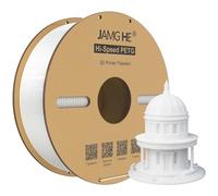 Filament PETG haute vitesse 1,75 mm, JAMG HE 1 kg - Filament PETG haute vitesse - Précision dimensionnelle +/- 0,02 mm, 50 à 500 mm/s - Impression rapide pour imprimante 3D FDM (blanc, 1 kg)