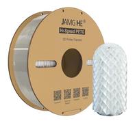 Filament PETG haute vitesse 1,75 mm, JAMG HE 1 kg - Filament PETG haute vitesse - Précision dimensionnelle +/- 0,02 mm, 50 à 500 mm/s - Impression rapide pour imprimante 3D FDM (transparent, 1 kg)