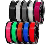 Filament PLA+ 1,75 mm - WOODOURS - Eono2-MPLA-250g*10 - Haute résistance - 10 couleurs FIL POUR IMPRIMANTE 3D